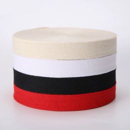 Cushion Hot 50 Yards Ecofriendly 100% Cotton Ribbon High Tenacity Belt Bag Lable Ribbon Sewing Tape Bias Binding Diy Crafts Accessories