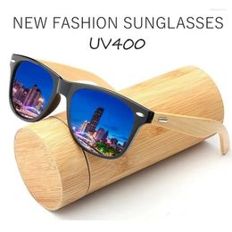 Sunglasses Outdoor UV400 Men's Wood Bamboo Car Driving Sports Sun Glasses High Quality Round Frame Goggle Shades Eyewear