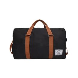 Men women Black Travel Bag high quality canvas Shoulder Bags Women Handbag Ladies Weekend Portable Duffel Waterproof Wash283D