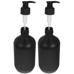 Liquid Soap Dispenser 2 Pcs Empty Shampoo Container Black Portable Reusable Bottle Pump The Pet Home Travel