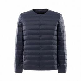 winter Men's Liner Warm Down Jacket 2023 New Men Lightweight Packable O-neck Variable V-neck Puffer Jackets Brand Men's Clothes b7q9#