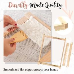 Knitting 20cm Wooden Weaving Loom Starter Kit HandWoven DIY Woven Set Household Tapestry Scarf Multifunctional Loom Sewing Machine