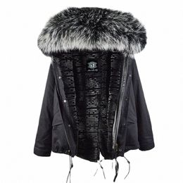 men Parka Rex Rabbit Fur Lined Warm Coat Winter Real Fur Clothing Characteristic Overcoat l4dh#