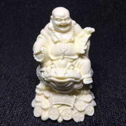 Sculptures Chinese golden toad Laughing Buddha statue Decoration Model Buddhist figure statue Home decoration accessories Feng Shui Statue