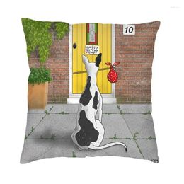 Pillow Cute Greyhound Sighthound Dog Covers 40x40cm Soft Whippet Puppy Case For Car Square Pillowcase Bedroom Decoration