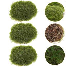 Decorative Flowers 6 Pcs Imitated Moss Stone Decor DIY Artificial Lifelike Mossy Office Fake Rocks
