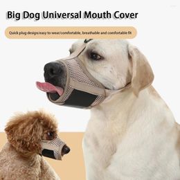 Dog Apparel Muzzle Soft Mesh For Large Medium Small Dogs Adjustable Breathable Mouth Cover Training Grooming