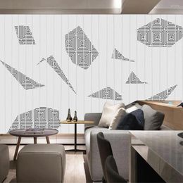 Wallpapers Milofi Large Wallpaper Mural Custom 3D Minimalist Geometric Abstract Polygon Background