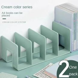 Racks New thickened acrylic bookcase desktop book storage Artefact partition desk shelf 2pcs