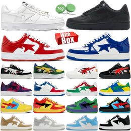 with BOX Designer Platform Mens Casual Shoes Camo Combo Pink red White Black Green Orange Blue White Grey Black Shark Black Men Sports Sneakers Jogging Walking Shoe