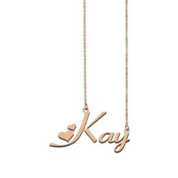 Pendant Necklaces Kay Name Necklace Custom For Women Girls Friends Birthday Wedding Christmas Mother Days Gift222A