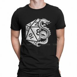 dnd Game Pure Cott TShirt Drag Poly Dice D20 Dunge Dice Elegant T Shirt Homme Men Tee Shirt New Design o2v2#