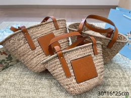 Designer Straw Basket fashion Bag Handwoven Crossbody Beach Tote Summer Ladies Handbag woven bag purse a11