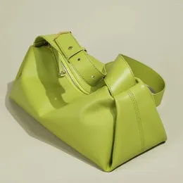 Evening Bags Boston Green Shoulder Fashion Leather For Women Soft Handbags Ladies Tote Belt Bag