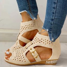 Sandals The Most Popular Womens Roman Summer Mother Wedge High Heels Sandalet Sandalen Damen Zapatos jer 2024 H240328N39T