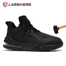 Boots LARNMERN Safety Shoes for Men Composite Breathable Work Shoes Non Slip Indestructible Lightweight Steel Toe Outdoor Boots