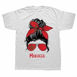 funny Morocco Girl Moroccan Flag T Shirts Summer Graphic Cott Streetwear Short Sleeve Birthday Gifts T-shirt Mens Clothing F7dW#