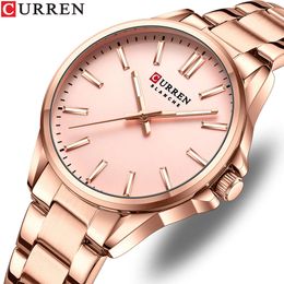 CURREN Karien 9090 Women's Minimalist Waterproof New Colour Matching Steel Band Quartz Couple Watch