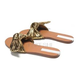 Dress Shoes 2024 Women Slippers Summer Flat Sandals Luxury Brand Casual Flip Flops Comfort Non-slip Female Slides Beach H240527 ZOPH
