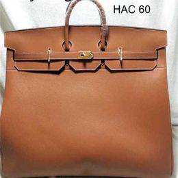 Men Togo Leather Hac 60cm Handbag Handmade Bags Large Capcity for Tourism Business H Family Top Extra Business Totes Messenger Handbags French Paris Brand CroKX8H