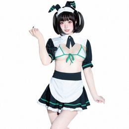 anime Cute Maid Cosplay Costume Bunny Girl Sexy top skirt Headwear Uniform Women Nightclub Suit Sexy lingerie Halen Clothes l8Sl#