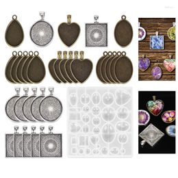 Baking Moulds Jewelry Casting Molds 31PCS Silicone Gem DIY Resin Mold Love Round Squar Sharp For Epoxy