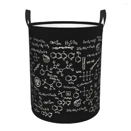 Laundry Bags Science Chemistry Pattern Basket Collapsible Lab Tech Clothes Toy Hamper Storage Bin For Kids Nursery