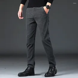 Men's Suits 2024 Autumn Winter Pants Men Business Casual Trousers Fashion Clothing Mens Straight Male Regular Full Length Suit