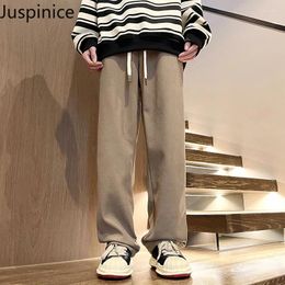 Men's Pants Winter Khaki Velvet Thickened Corduroy Pant Loose Casual High Street Straight Long Men Trousers Bottom Male Clothes