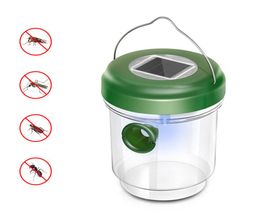 Wasp Trap NonToxic Wasp Trap CatcherReusable Solar Powered Fly Trap with Ultraviolet LED Light Waterproof for for Trapping Bees3925349