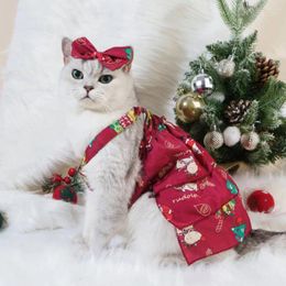 Dog Apparel Pet Christmas Clothes Autumn Winter Puppy Fashion Princess Skirt Small Sweet Desinger Vest Cat Harness Poodle Chihuahua