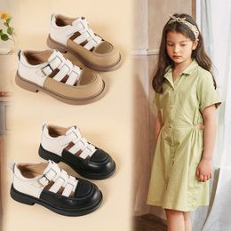 girls shoes pearl baby Kids leather shoes black white Brown infant toddler children Foot protection Casual Shoes k2P5#