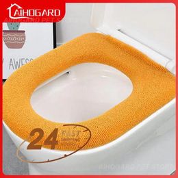 Toilet Seat Covers Bathroom With Handle Closestool Washable Soft Winter Warmer Mat Pad Cushion O-shape Bidet Cleaner