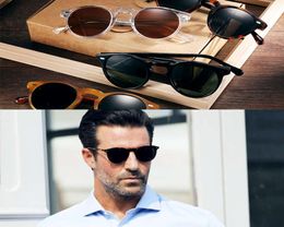 Vintage Polarised sunglasses OV5186 Clear Frame Gregory Peck Brand Designer men women circle glasses8050448