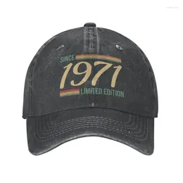 Ball Caps Fashion Cotton Vintage Since 1971 Limited Edition Gift Baseball Cap Men Women Breathable Dad Hat Sun Protection