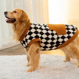 Dog Apparel Trendy Long-lasting Clothes With Exquisite Edging Soft Warm Checked Pattern For Comfortable Small