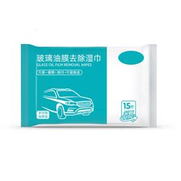 Upgrade Car Oil Stain Cleaner Glass Oil Film Removing Wet Towel Front Windshield Cleaning Vehile Window Powerful Decontamination