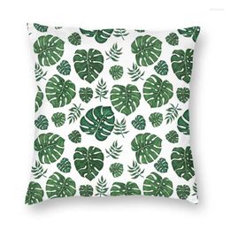 Pillow Vibrant Beautiful Green Tropical Leaves Plant Case Home Decorative 3D Double Side Print Cover For Car