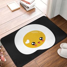 Bath Mats Cartoon Poached Egg Mat Kawaii Protective Toilet Pad For Shower Home Decor Non Slip Floor Printed Bathroom Rug