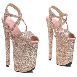 Dress Shoes LAIJIANJINXIA Sexy Stiletto Sandals Platform Women Dance 23 CM High Heels Pole Dancing 068