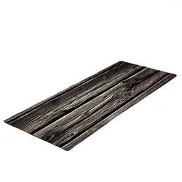 Bath Mats Wood Grain Kitchen Bedroom Entrance Mat Hallway Living Room Floor Carpet Bathroom Anti-Slip Area Rugs Home Decor