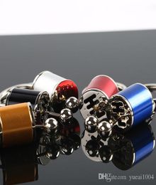 1 PCS Car Keychain Gear Shift Knob Type Car Modified Key Ring Auto Metal Key Chain Keyring carstyling Red Yellow Silver Blue Blac9333949