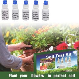 Timers Soil Phosphorus Test Solution 5 Bottles Liquid Nitrogen Phosphorus Potassium Measuring Soil Test Kit