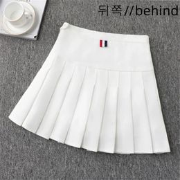 Summer Skirt High Waist Women Pleated Skirts Fashion Slim Sweet Girls Dance Plaid Casual Ladies Short 240328