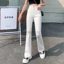 Women's Jeans Flared Jeans Woman High Waist Denim Trousers For Female Blue White Black Elastic Skinny Fashion Classic Leisure Wide Leg Pants 24328