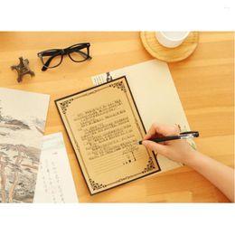 Gift Wrap 8Pcs Kraft Paper Retro Writing Vintage Letter Stationery Set (2 Patterns)