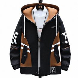 men's New Autumn Winter Casual Hooded Jacket Patchwork Warm Coats Male Windbreaker Clothing High Quality Size 4XL Drop Ship f7IH#
