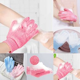 2024 2 PCS Bath Gloves Peeling Exfoliating Gloves Mitt Shower Scrub Gloves Massage For Body Scrub Sponge Wash Skin Moisturizing SPA