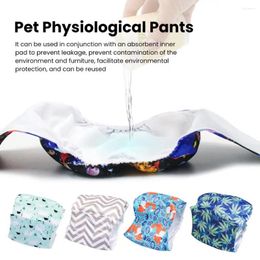 Dog Apparel Absorbent Pads For Diaper Cartoon Print Male With Fastener Tape Lightweight Washable Belly Band Pet Menstrual