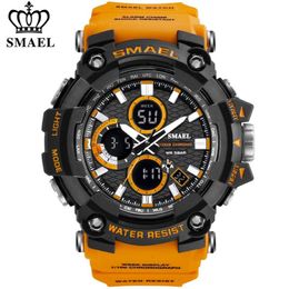 SMAEL 1802 Sports Men's Watches Top Brand Luxury Military Quartz Watch Men Waterproof Shock Male Digital Clock Relogio Mascul257f